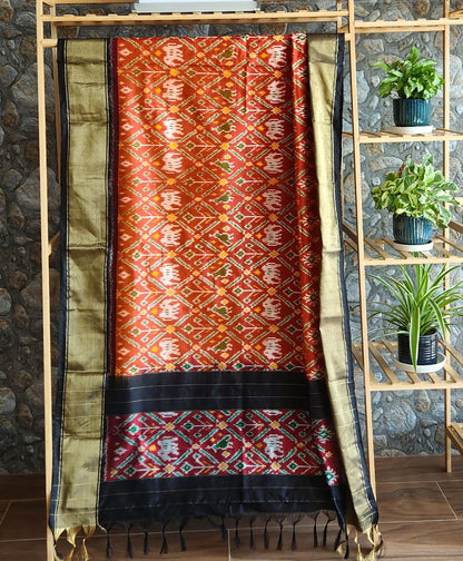 Ikat dupatta Red dupatta Black dupatta patola dupatta silk dupatta wedding dupatta