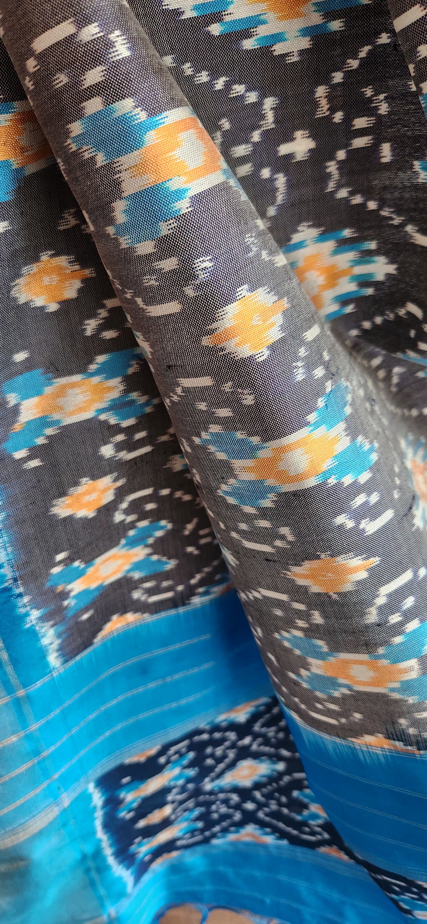 Ikat dupatta blue dupatta patola dupatta silk dupatta wedding dupatta