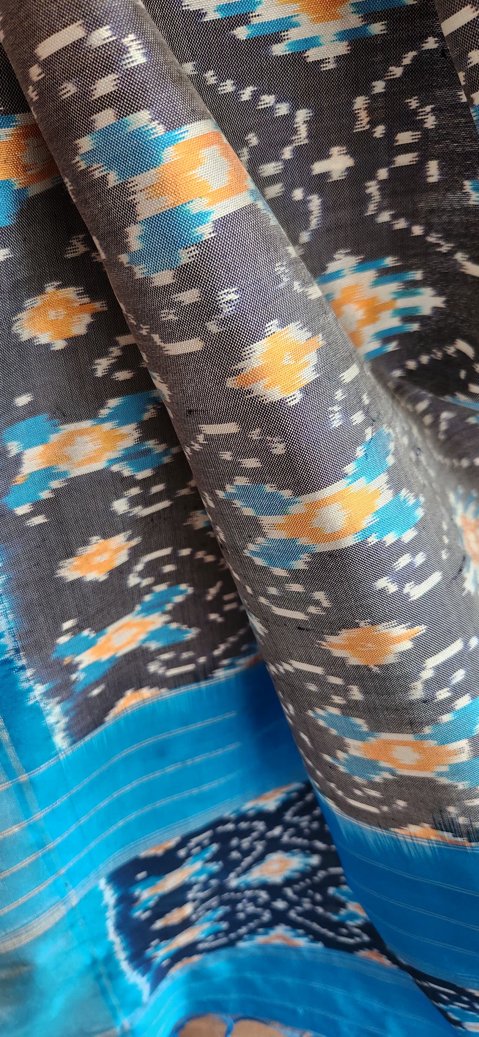 Ikat dupatta blue dupatta patola dupatta silk dupatta wedding dupatta