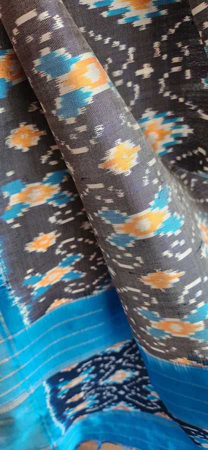 Ikat dupatta blue dupatta patola dupatta silk dupatta wedding dupatta