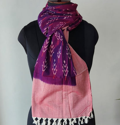 Madhubani stole Indian gifts handmade gifts Corporate gifts iKAT STOLE pink stole