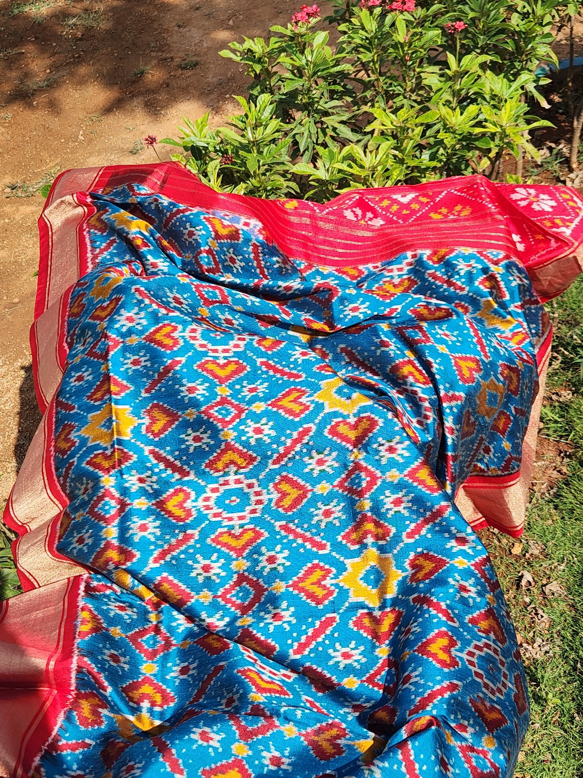 ikat dupatta blue dupatta patola silk red dupatta blue dupatta 