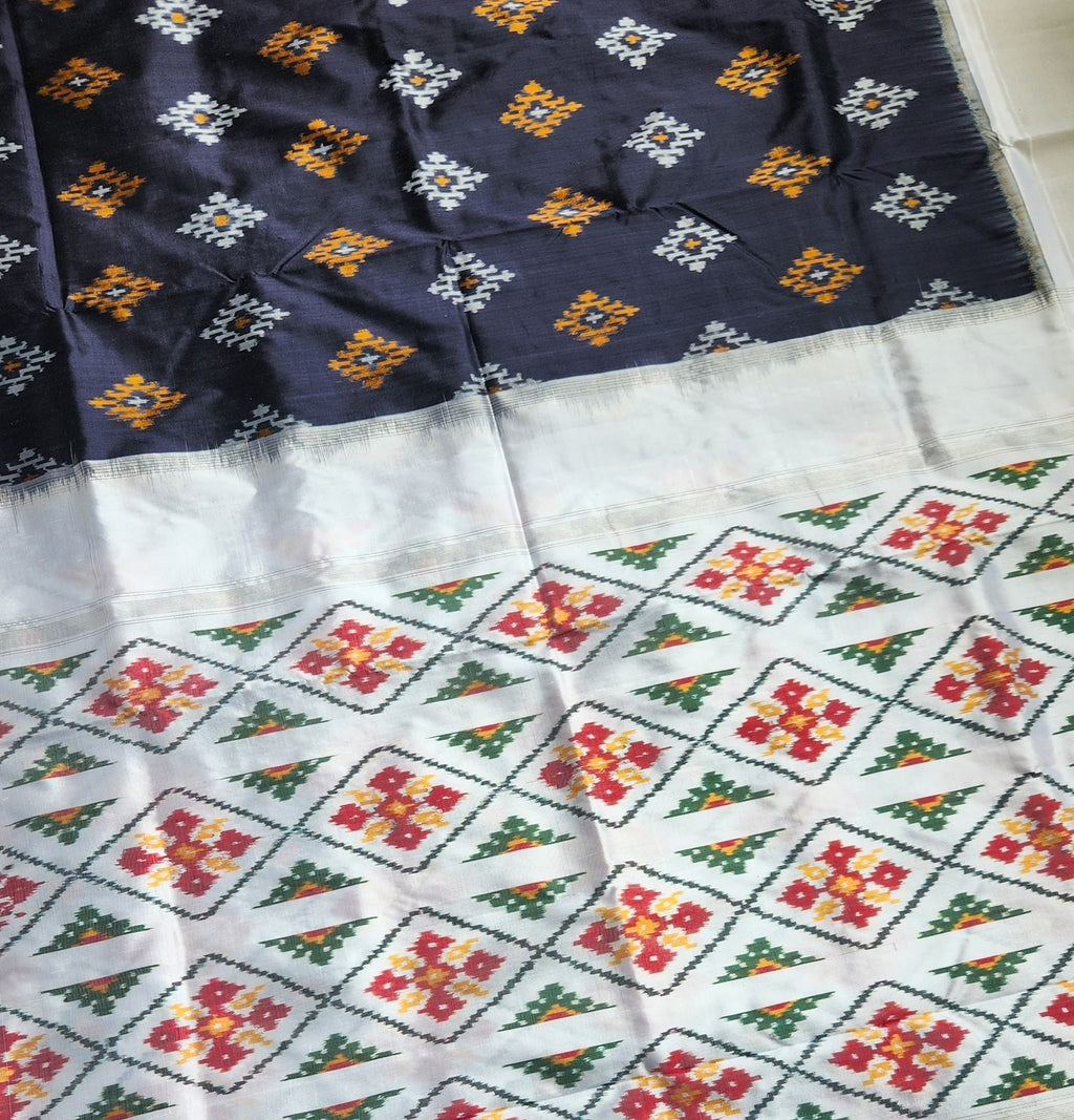 DOUBLE IKAT SILK SAREE