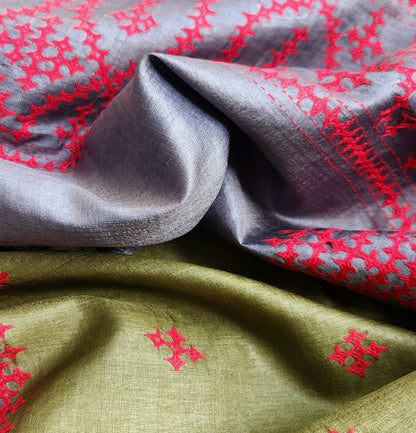 DESIGNER KUTCHWORK SILK SAREE
