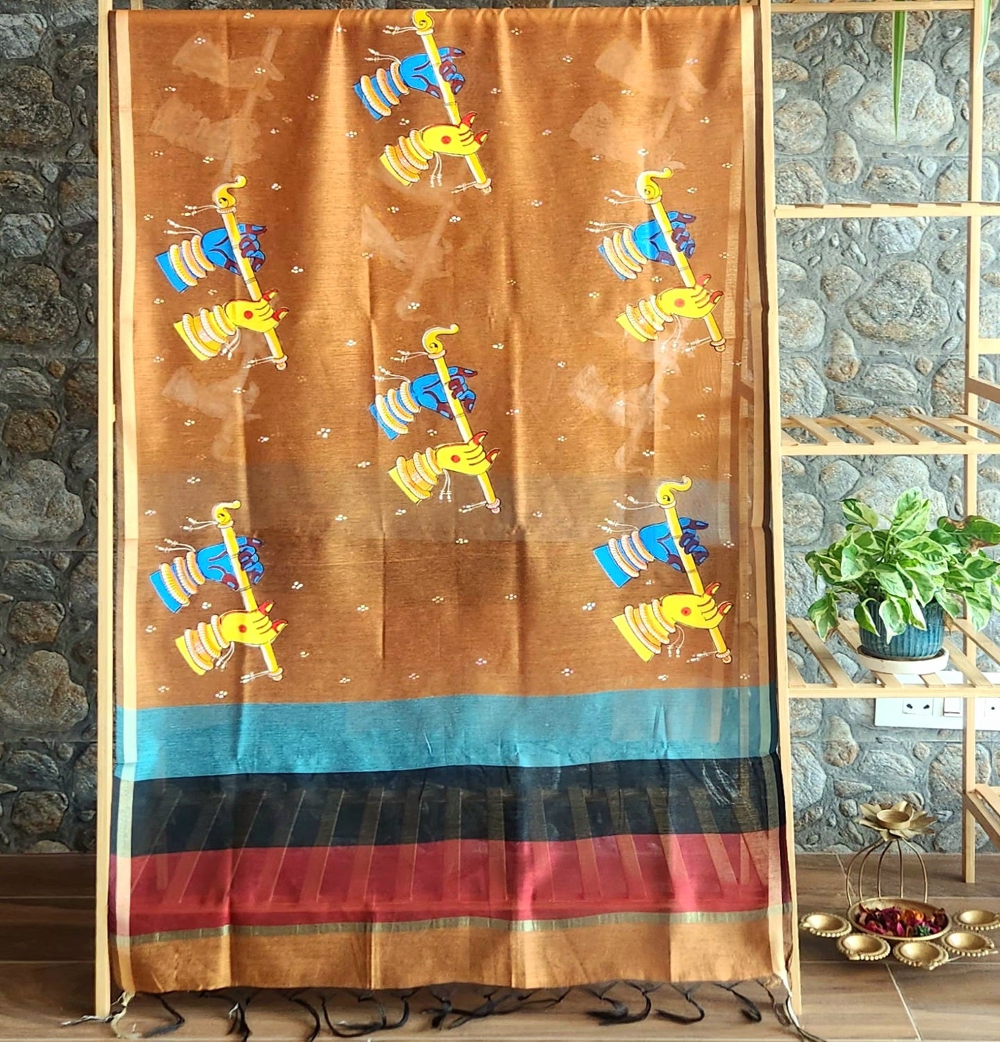 Kanha dupatta chanderi dupatta haldi function