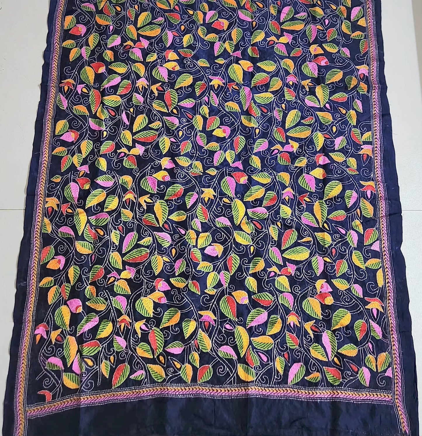 Kantha dupatta Pink dupatta colorful dupatta beautiful dupatta handmade dupatta iTokri