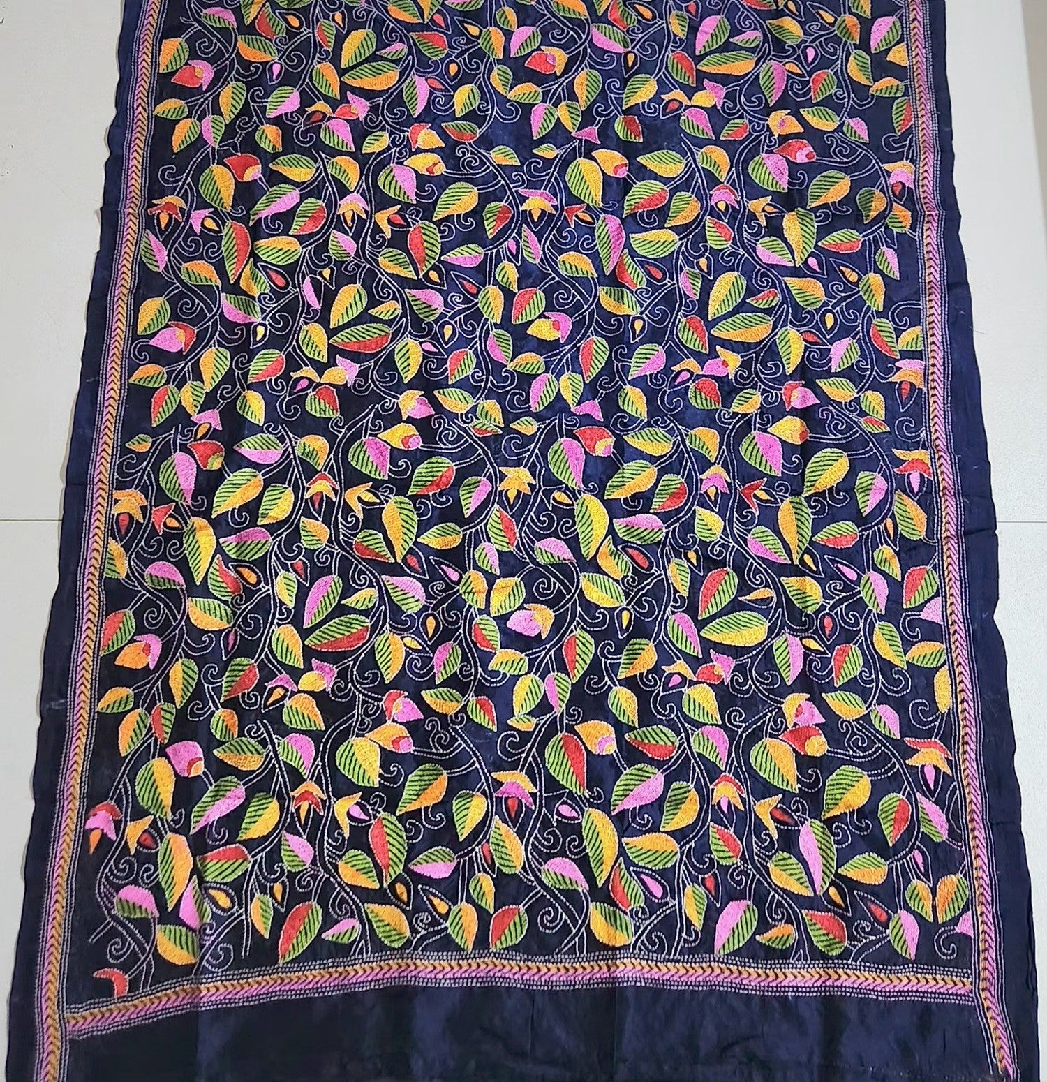 Kantha dupatta Pink dupatta colorful dupatta beautiful dupatta handmade dupatta iTokri