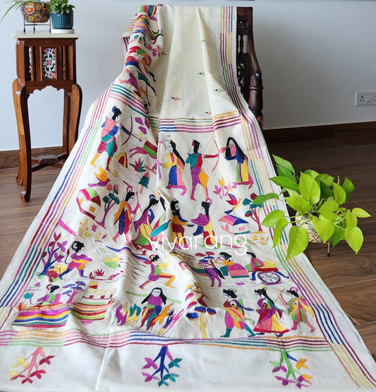 Ramayana saree kantha saree silk saree wedding gift wedding ssree saree for Diwali