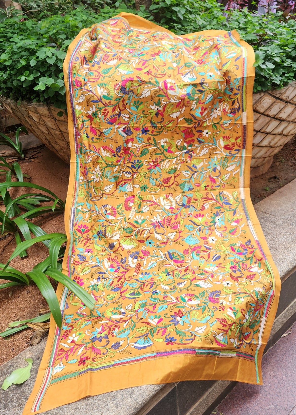 Kantha dupatta shekantha iTokri Pujo shopping Indian gifts dupatta for haldi function