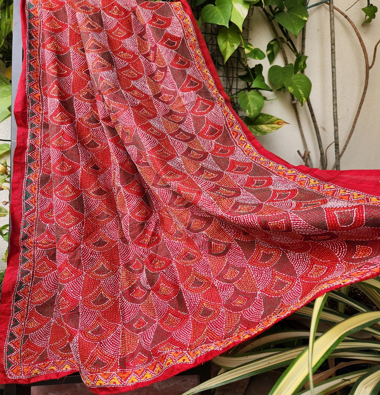 kanthadupatta kantha Red dupatta dupattas kantha dupatta