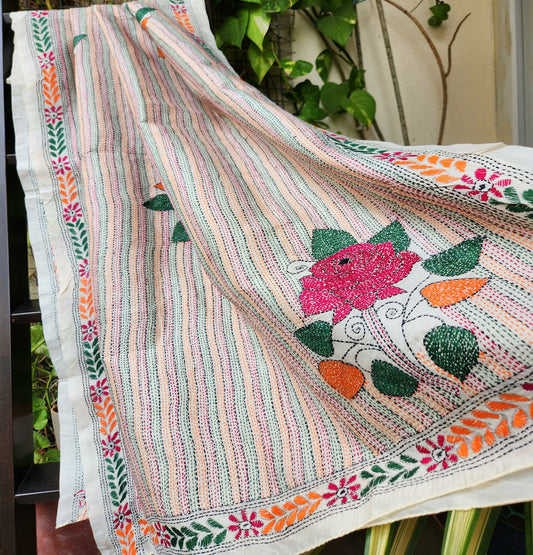 kantha dupatta roses dupatta