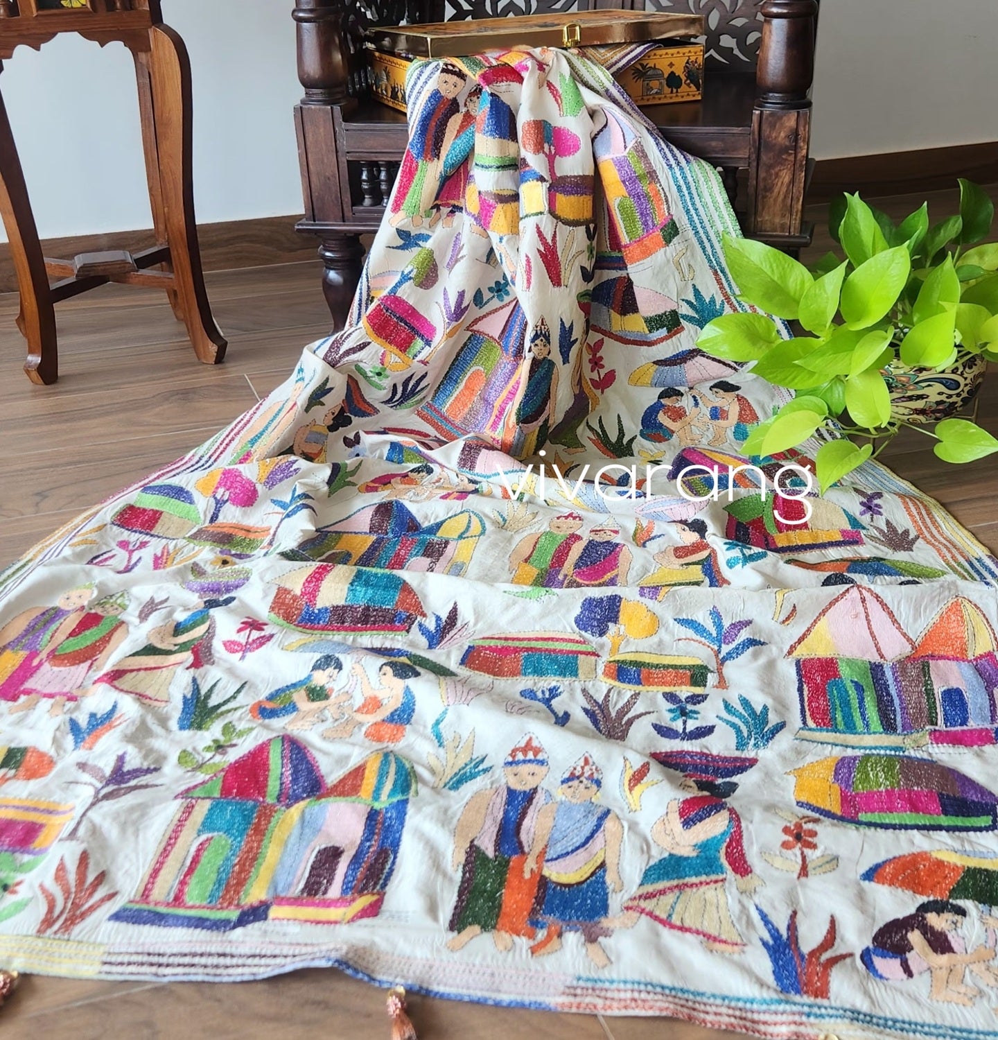 VILLAGE WEDDING KANTHA DUPATTA