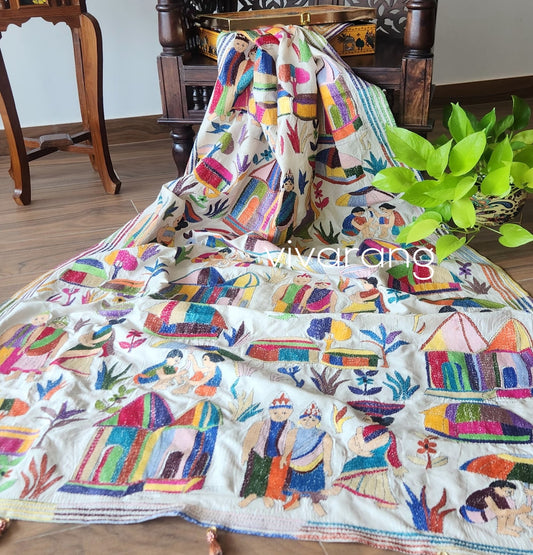 VILLAGE WEDDING KANTHA DUPATTA