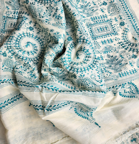 kantha saree sareesonline designersaree sarees kanthaonline warli saree