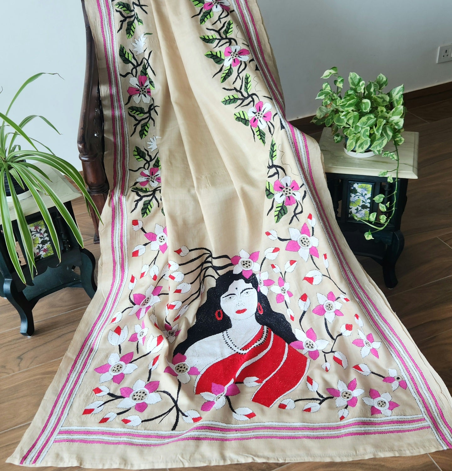 kantha saree shekantha iTokri designer saree saree for gifting pure silk saree handmade saree Indian sarees