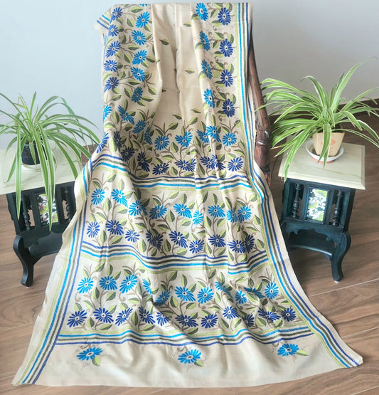 KANTHA SAREE - Daisies