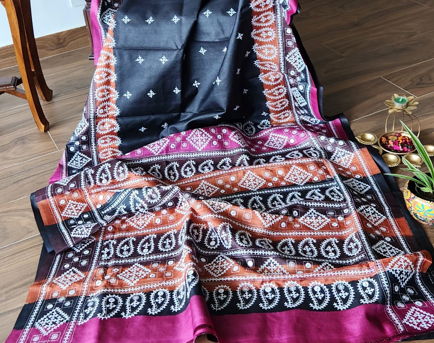 Kutchwork saree designer saree pink saree