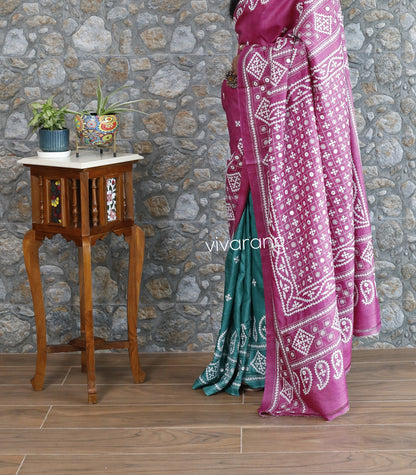 Kutchwork saree silk saree handmade saree Kutchi bharat