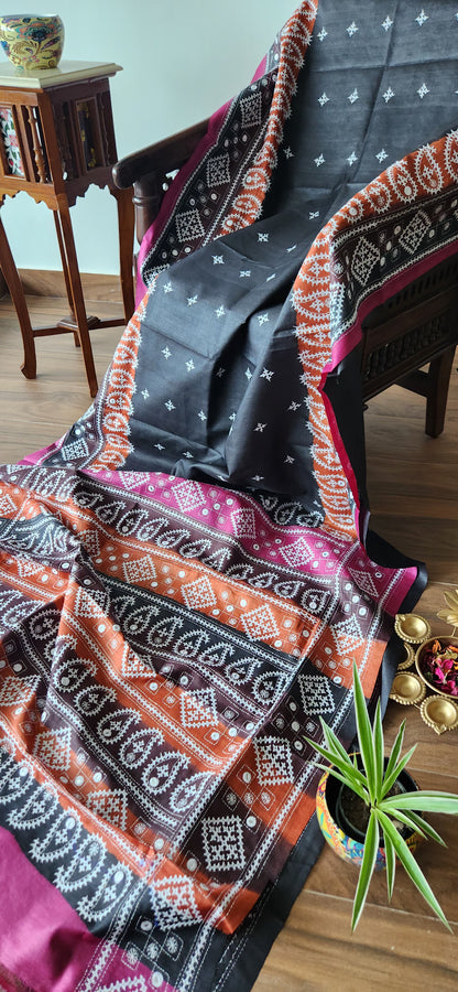 Kutchwork saree designer saree pink saree