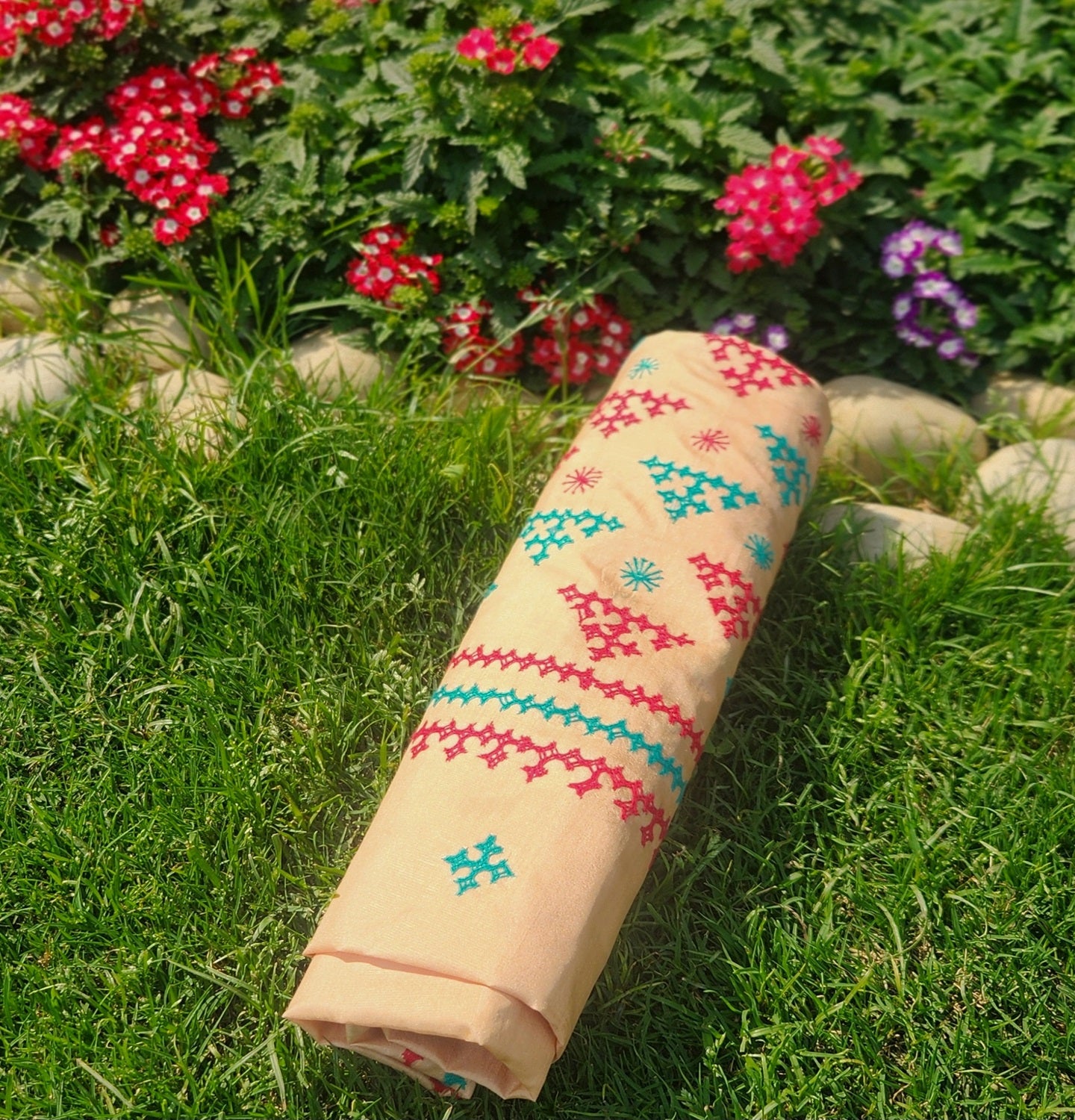 KUTCHWORK SILK DUPATTA