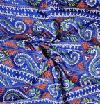 Blue silk saree handmade kutchwork saree kutchibharat