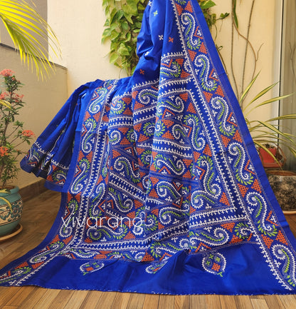 KUTCHWORK SILK SAREE