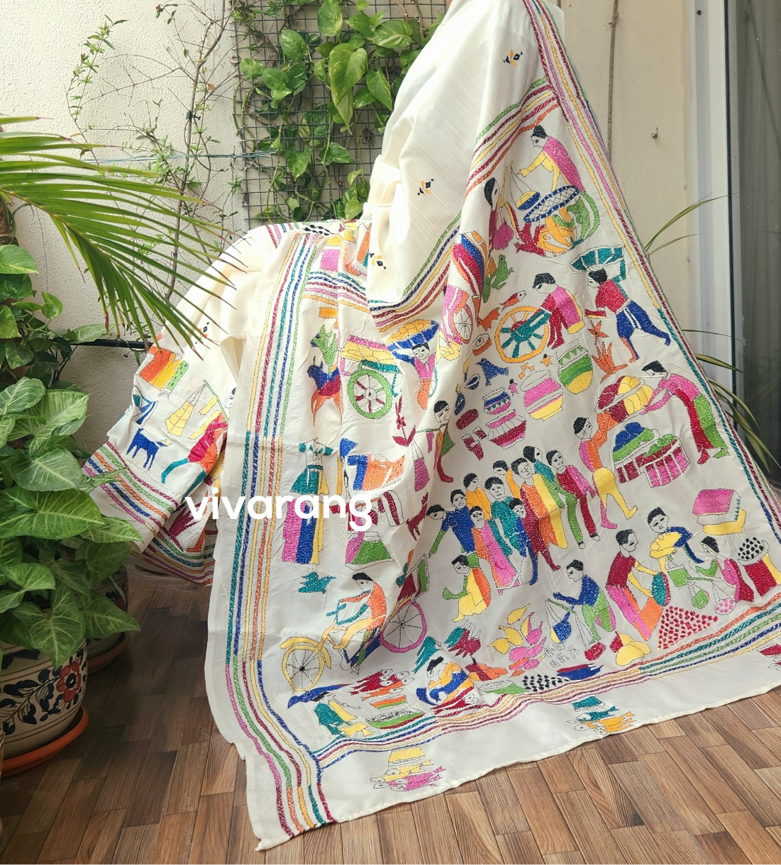 VILLAGE FAIR KANTHA SAREE