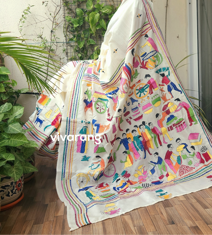 VILLAGE FAIR KANTHA SAREE