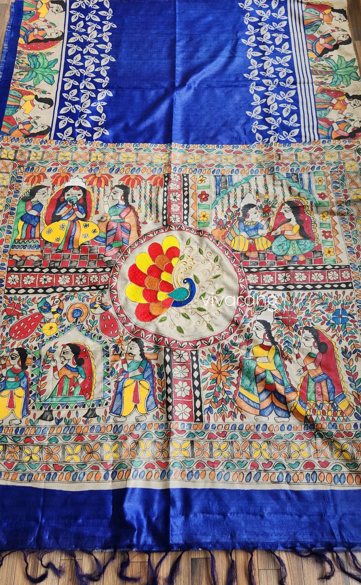 DESIGNER MADHUBANI ZARDOSI SAREE - WEDDING