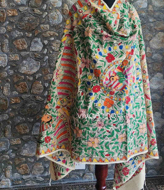 MADHUBANI DUPATTA- SAAWAN