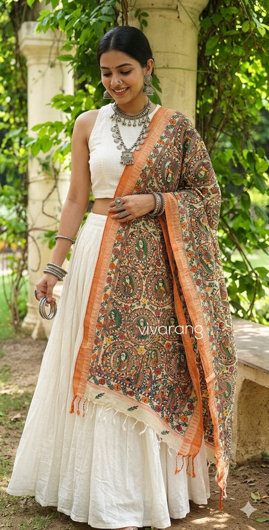 MADHUBANI DUPATTA - Sakhi