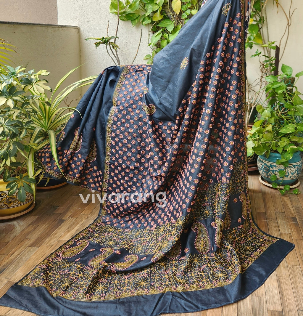 CHIKANKARI chikankarisaree sarees silksaree onlineshopping chikanwork