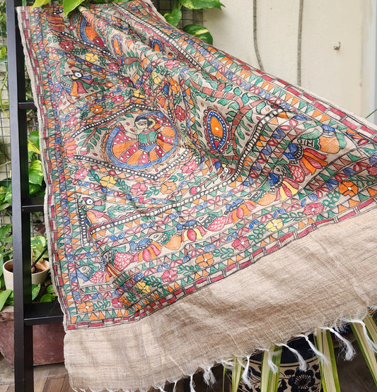 MADHUBANI SILK DUPATTA - Saawan