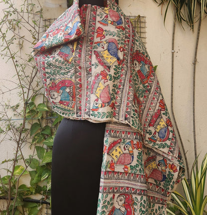 MADHUBANI SILK DUPATTA - Khushi