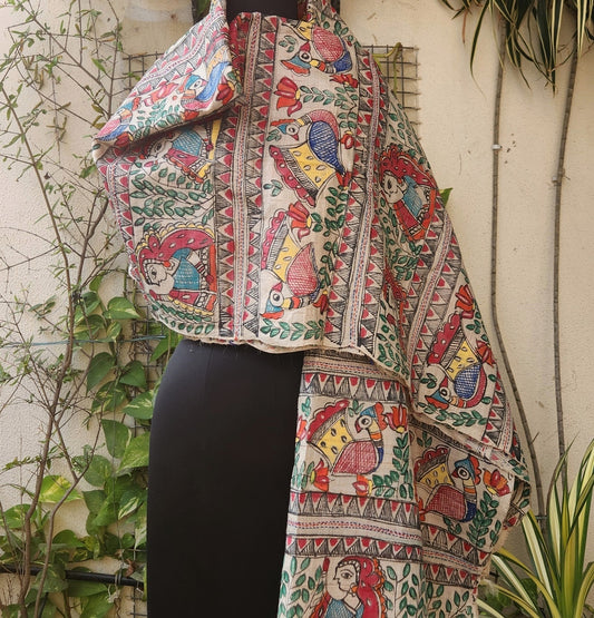 MADHUBANI SILK DUPATTA - Khushi