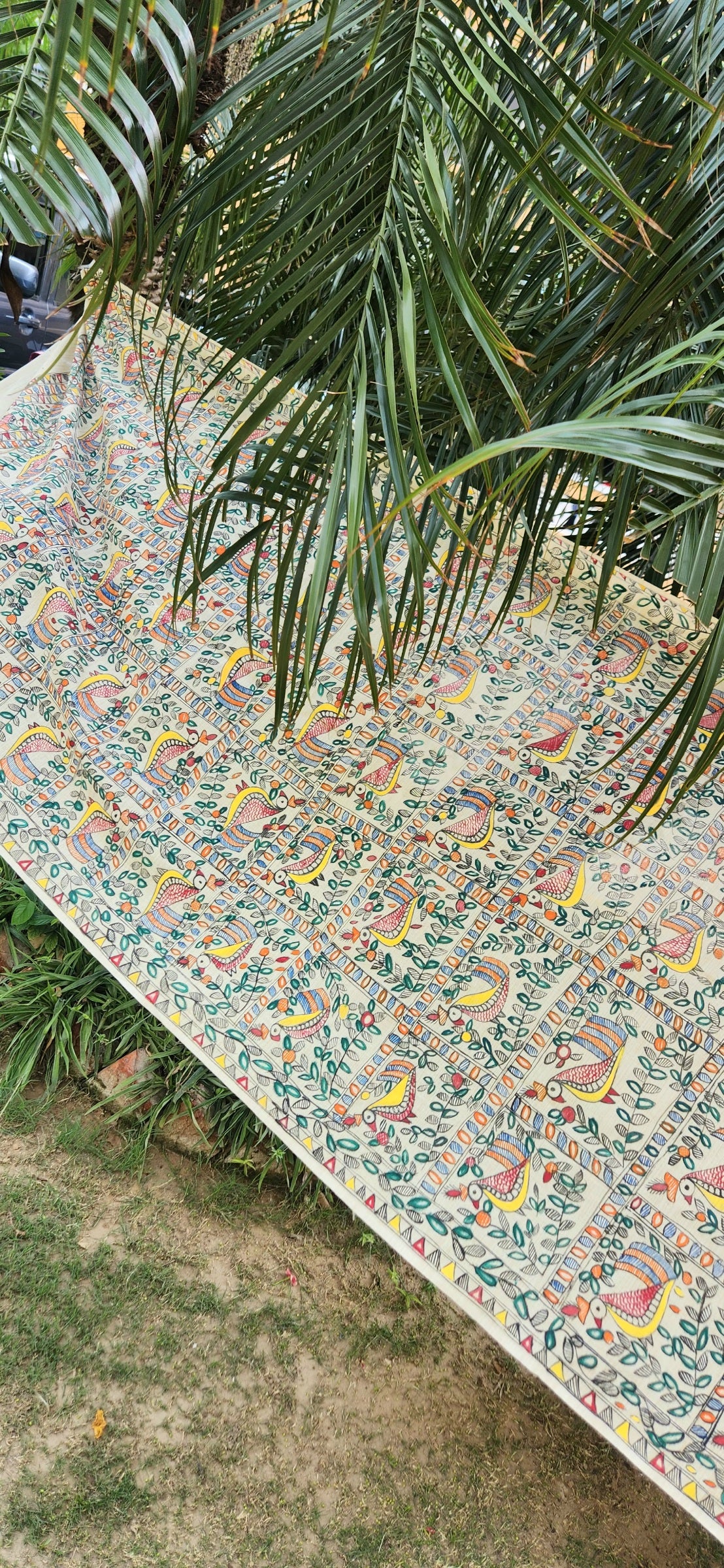 MADHUBANI DUPATTA - CHIDIYA
