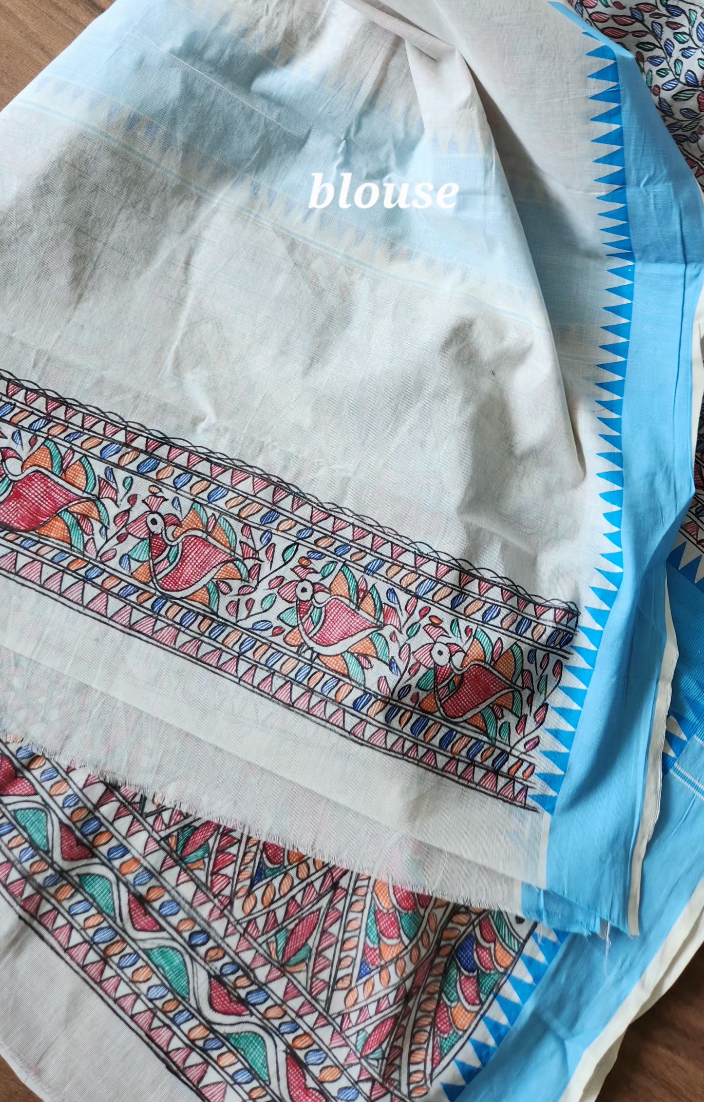 Madhubani saree Keral kasavu saree saree for Onam Geetanjali boutique handmade saree saree for mom cotton saree