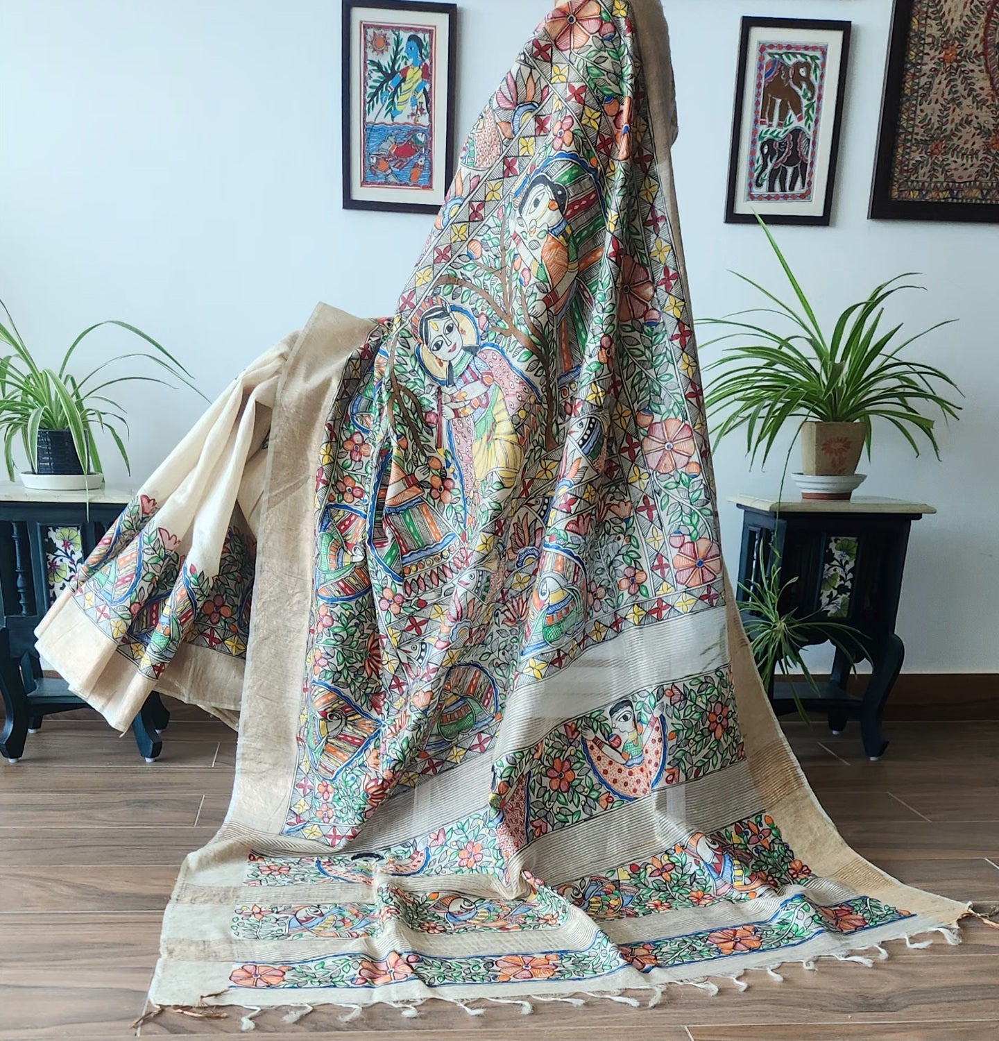 mithila painting saree wedding sare esaree from Bihar Indian sarees 