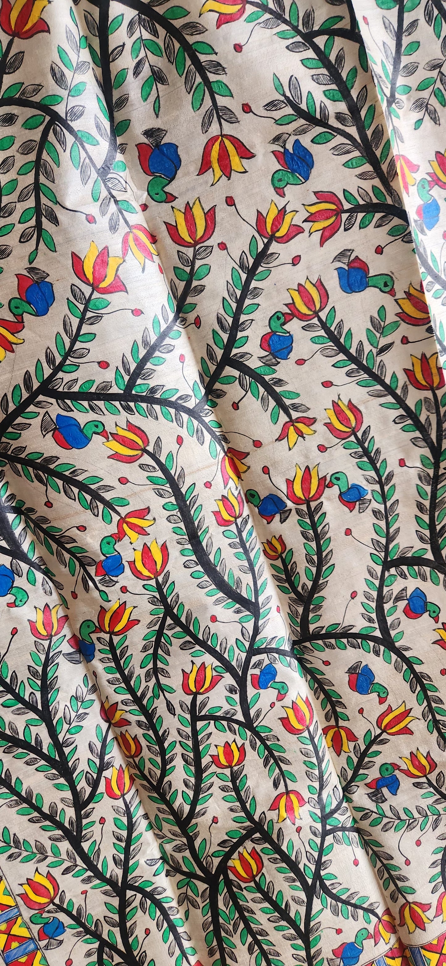 MADHUBANI SILK DUPATTA - Saawan