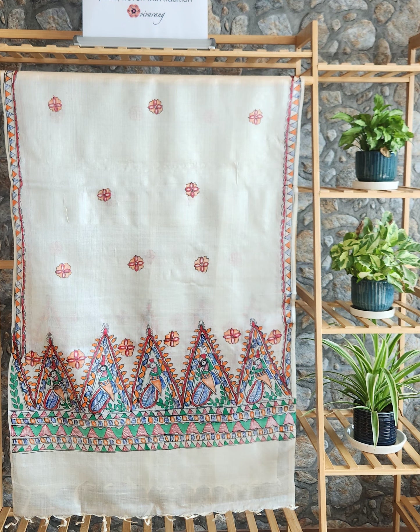 Madhubani stole Indian gifts handmade gifts Corporate gifts wedding return favors