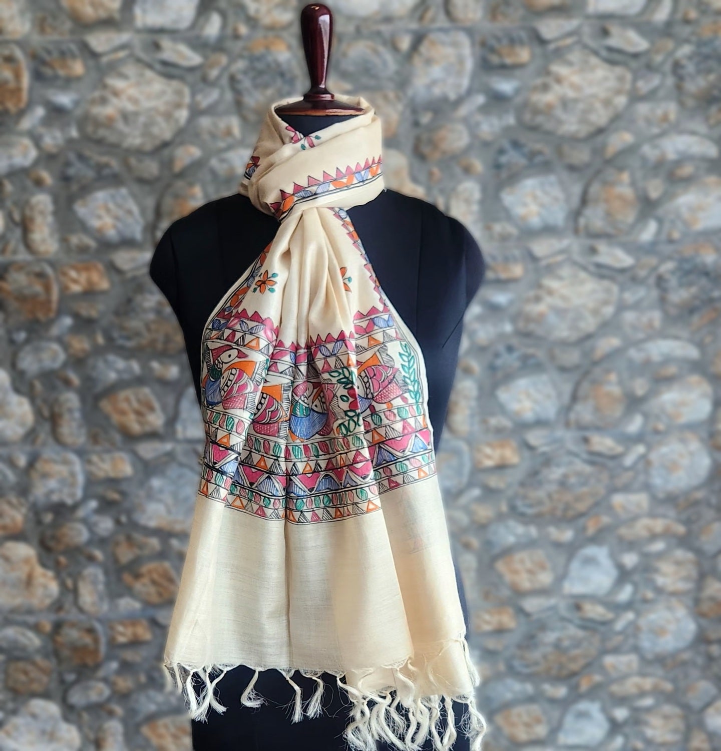 Madhubani stole handmade gifts wedding return favors handmade corporate gifts gifting solutions