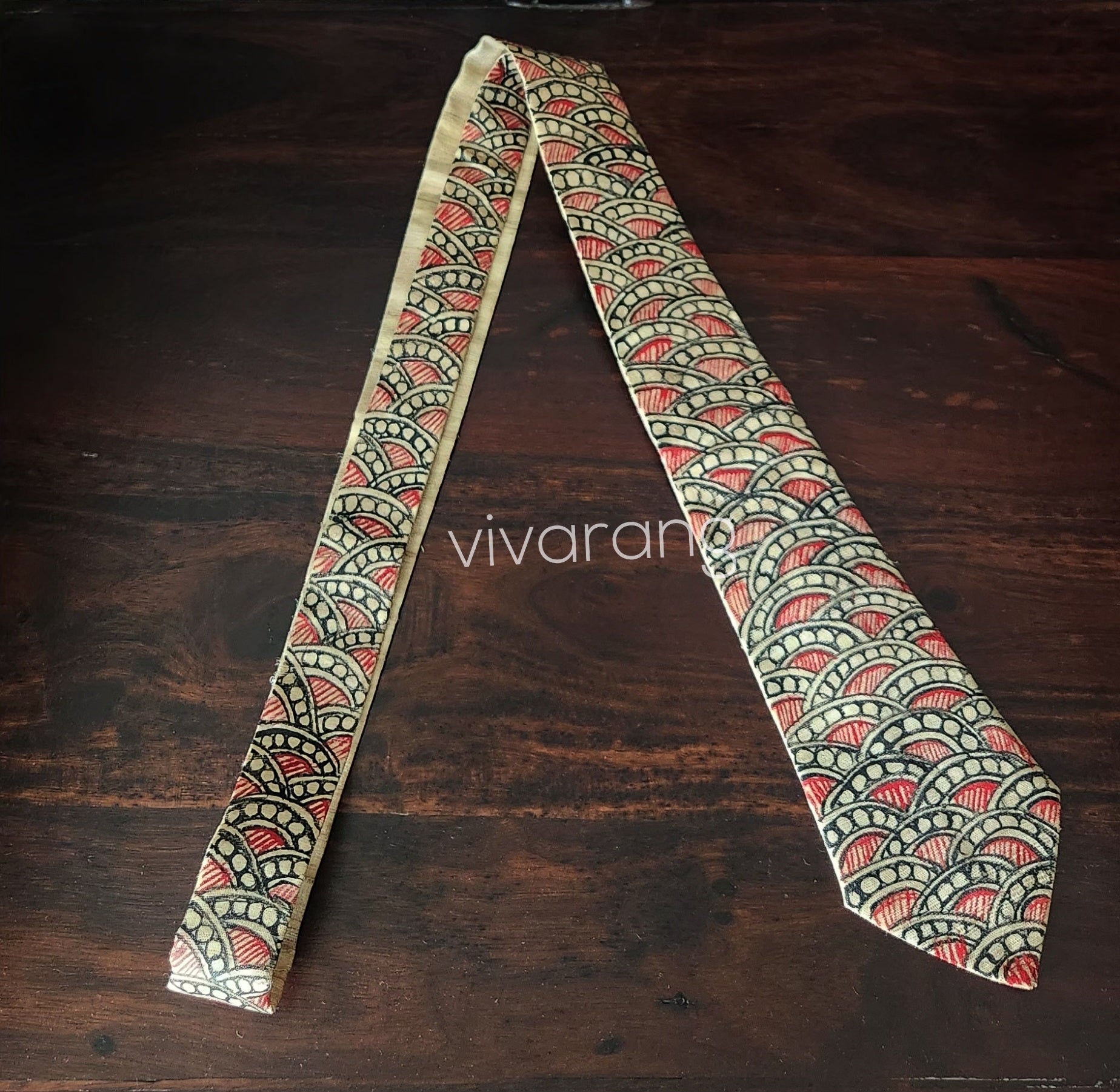 Madhubani tie handpainted tie corporate gifts wedding gift tie for bridegroom