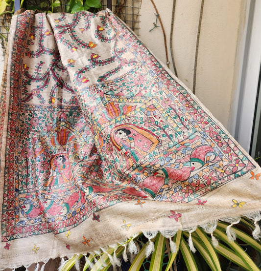 MADHUBANI SILK DUPATTA - Jharonka