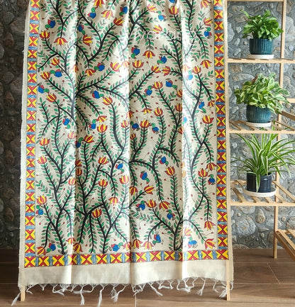 MADHUBANI SILK DUPATTA - Saawan