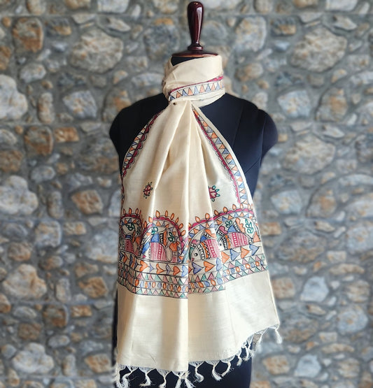 Madhubani stole handmade gifts wedding return favors handmade corporate gifts gifting solutions