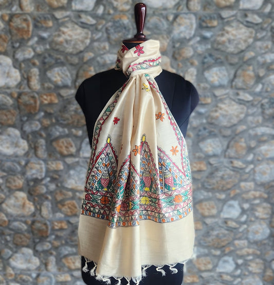 Madhubani stole handmade gifts wedding return favors handmade corporate gifts gifting solutions