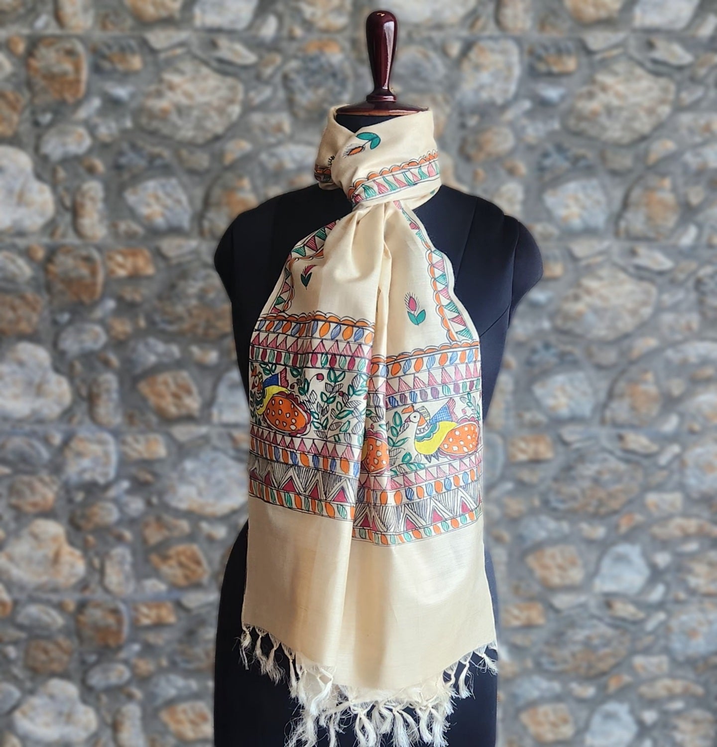 Madhubani stole handmade gifts wedding return favors handmade corporate gifts gifting solutions