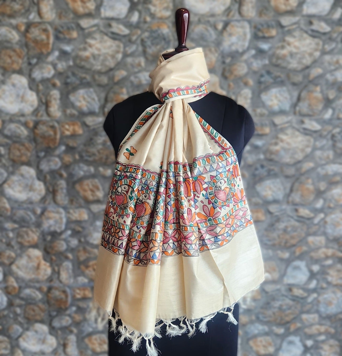 Madhubani stole handmade gifts wedding return favors handmade corporate gifts gifting solutions