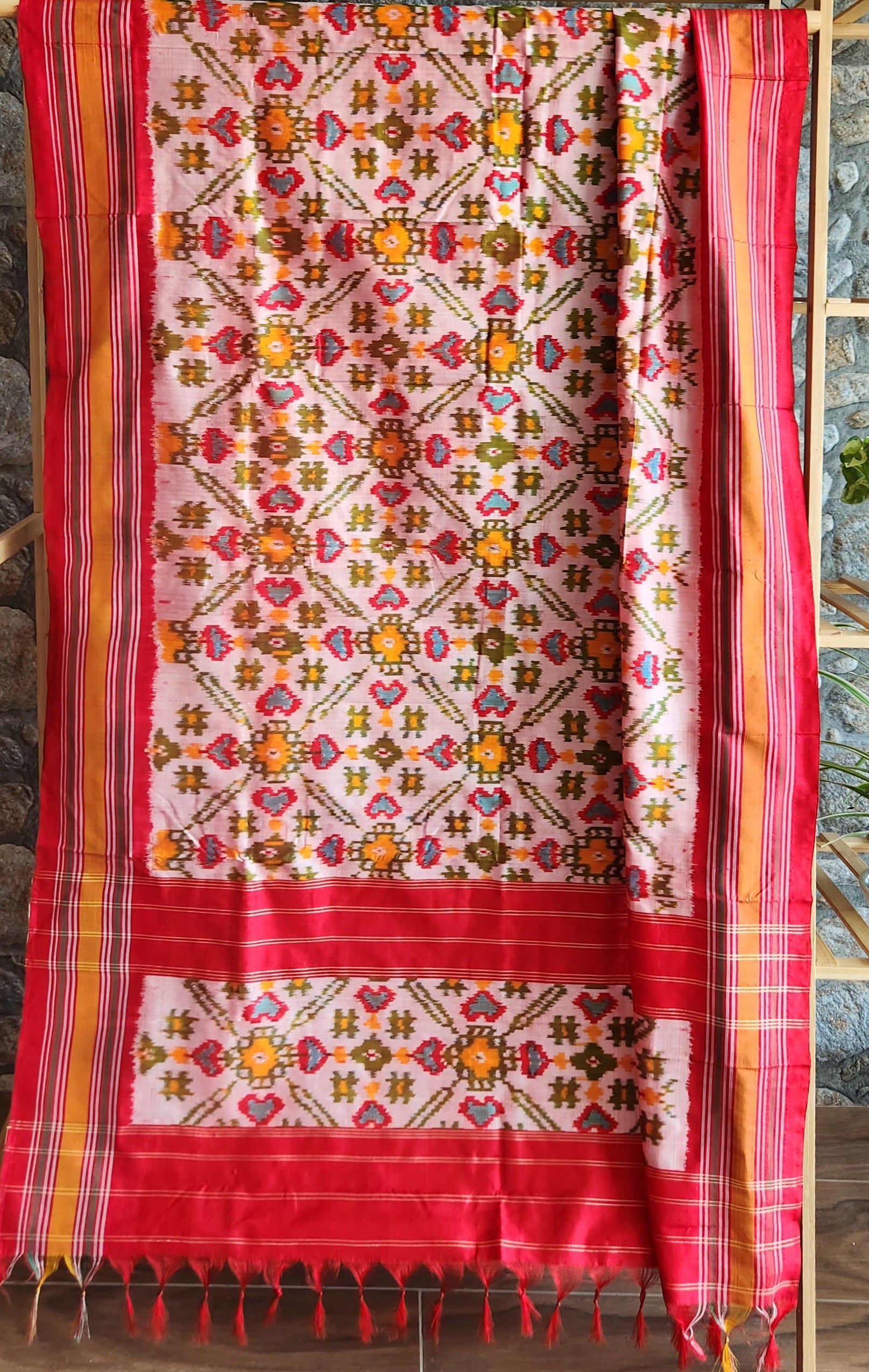 PInk Red dupatta silk dupatta patola dupatta wedding dupatta Indian gifts
