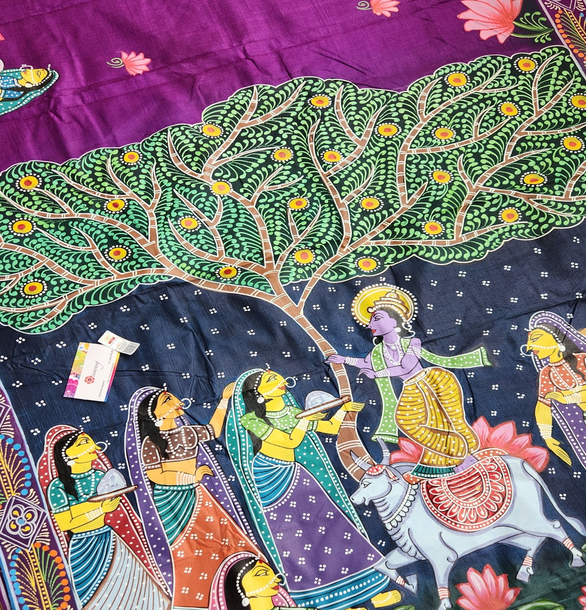 Pattachitra saree wedding saree wedding shopping mehndi look Krishan ...
